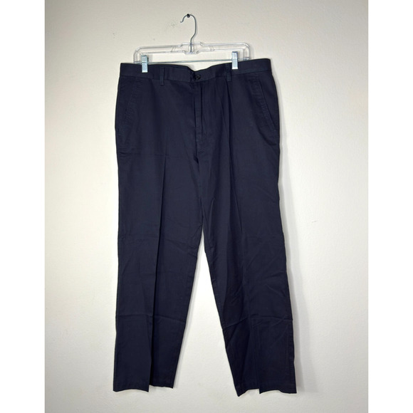 BMW Trousers Pants Men Black Flat Front Career Work Suit Pants Preppy 38x28 Car - Picture 1 of 8